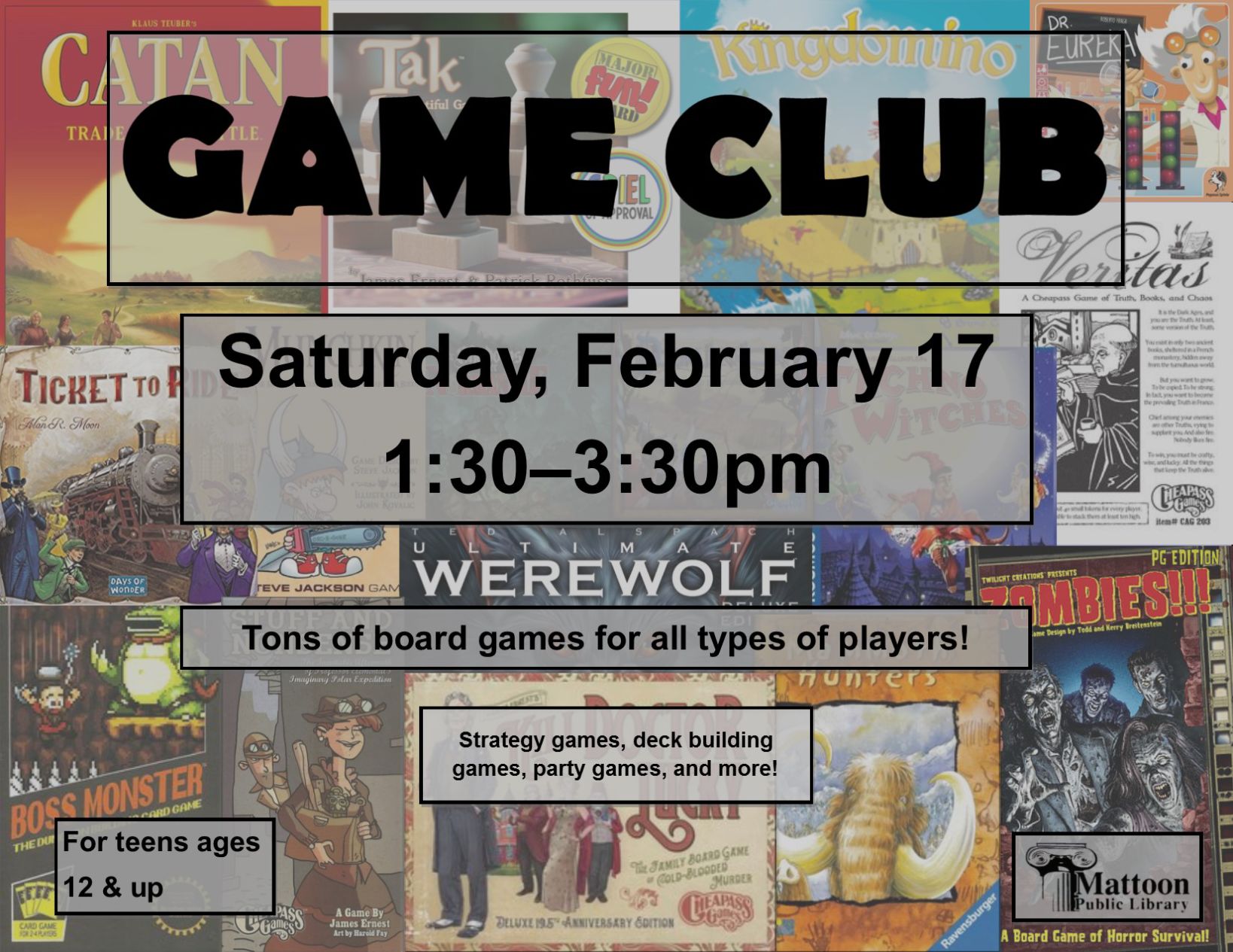 Game Club flyer